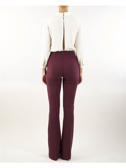 Viscose jumpsuit with crossed shirt and flared trousers with clamp Elisabetta Franchi ELISABETTA FRANCHI | Suit | TU00546E2CM8